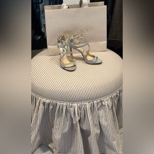 Jimmy Choo Glittering Silver Heels